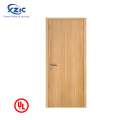 Fire proof Ash Wood Veneer Laminate HDF fire Door for commercial